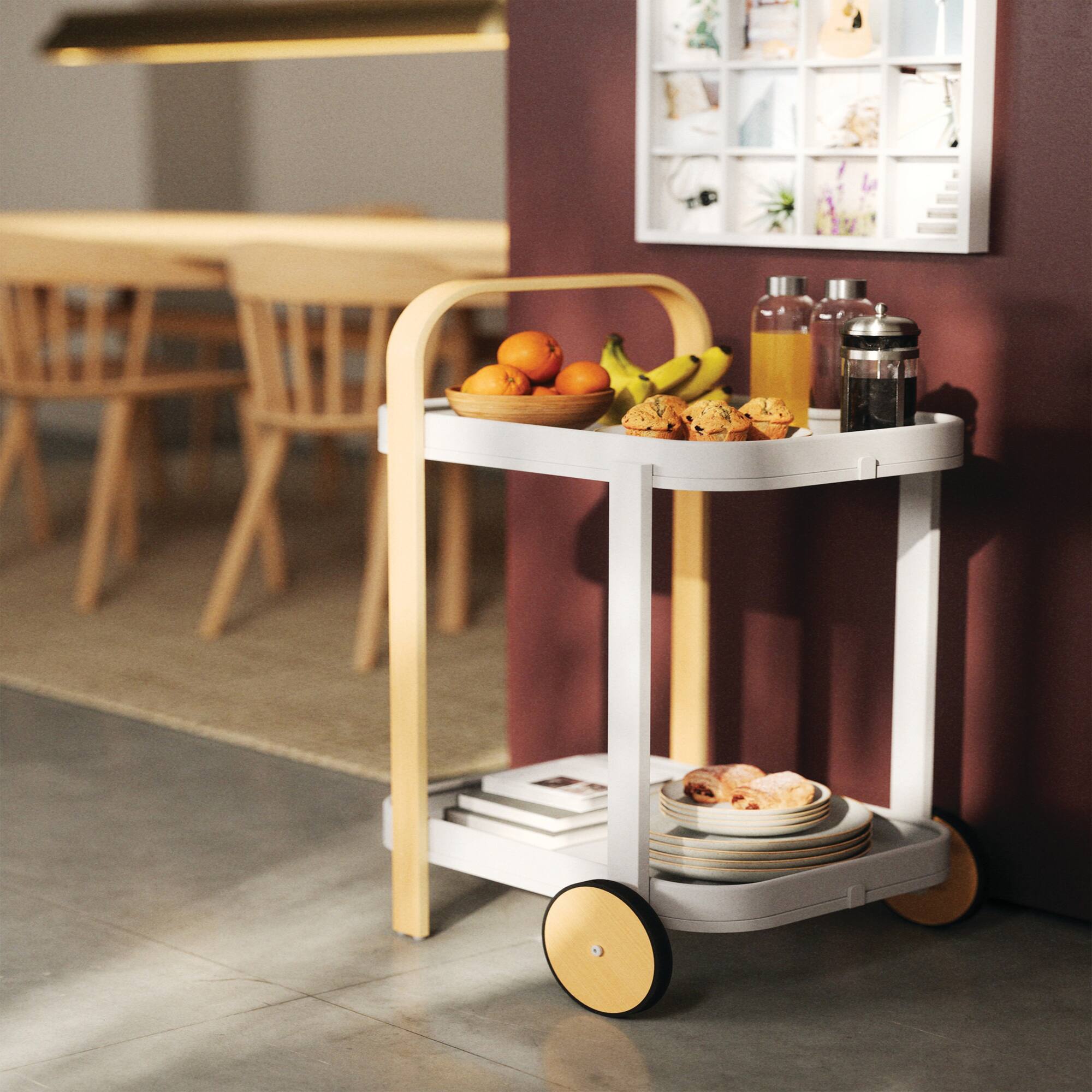 Umbra 21" x 32" White Bellwood Bar & Storage Cart